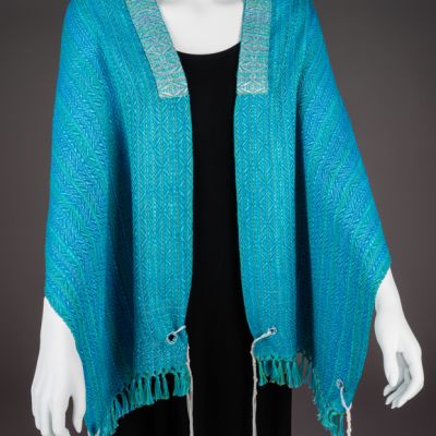 A blend of blues and greens suggesting water