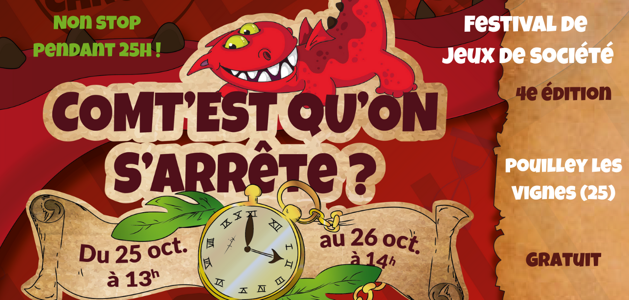Encadré affiche Festival de jeux Comt'Est qu'on s'arrête