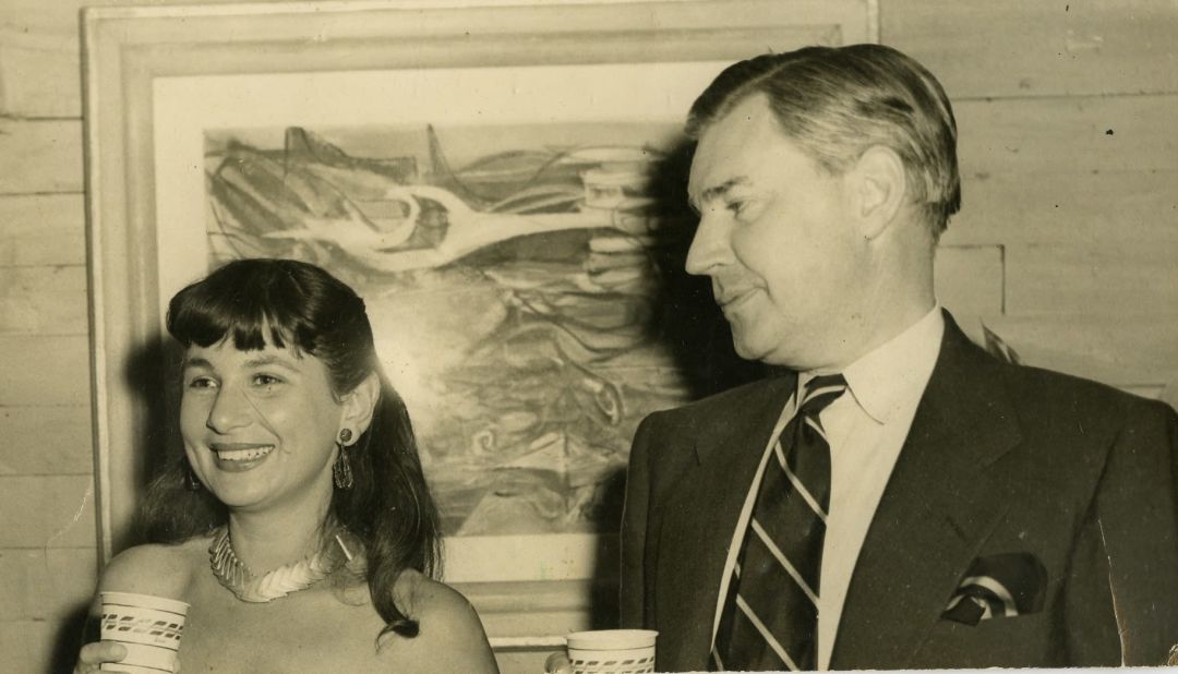Annie Solomon with innovative Ringling Museum director Arthur Everett “Chick” Austin Jr., c. 1950s;