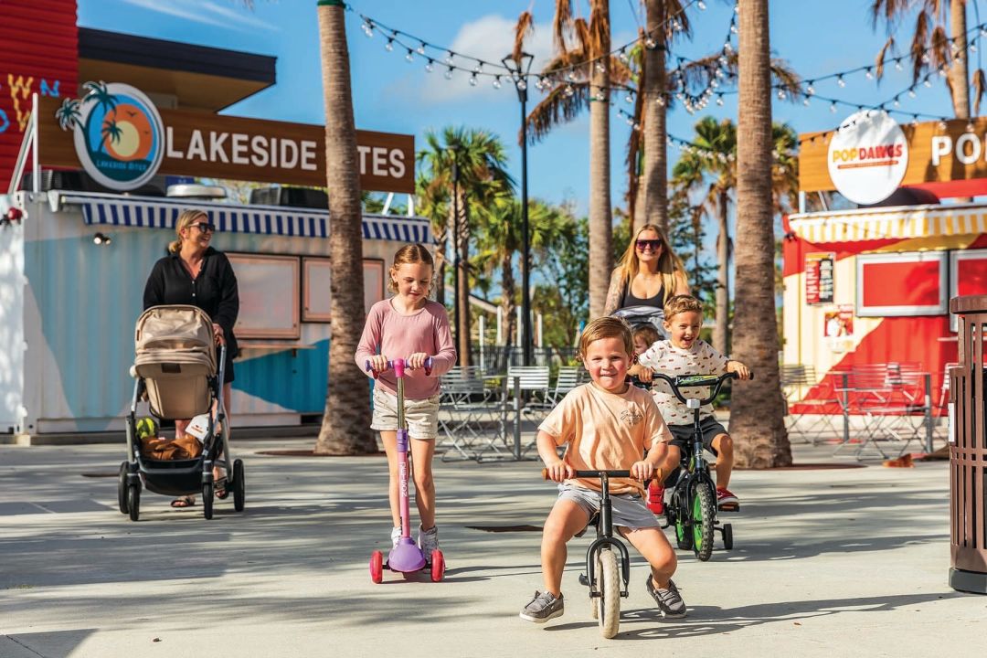 The Yard is a casual gathering place for all ages.