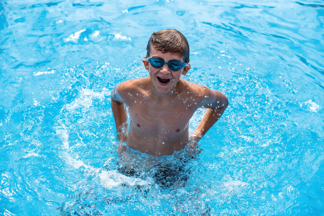 Take a dip in an outdoor pool or an area water park.