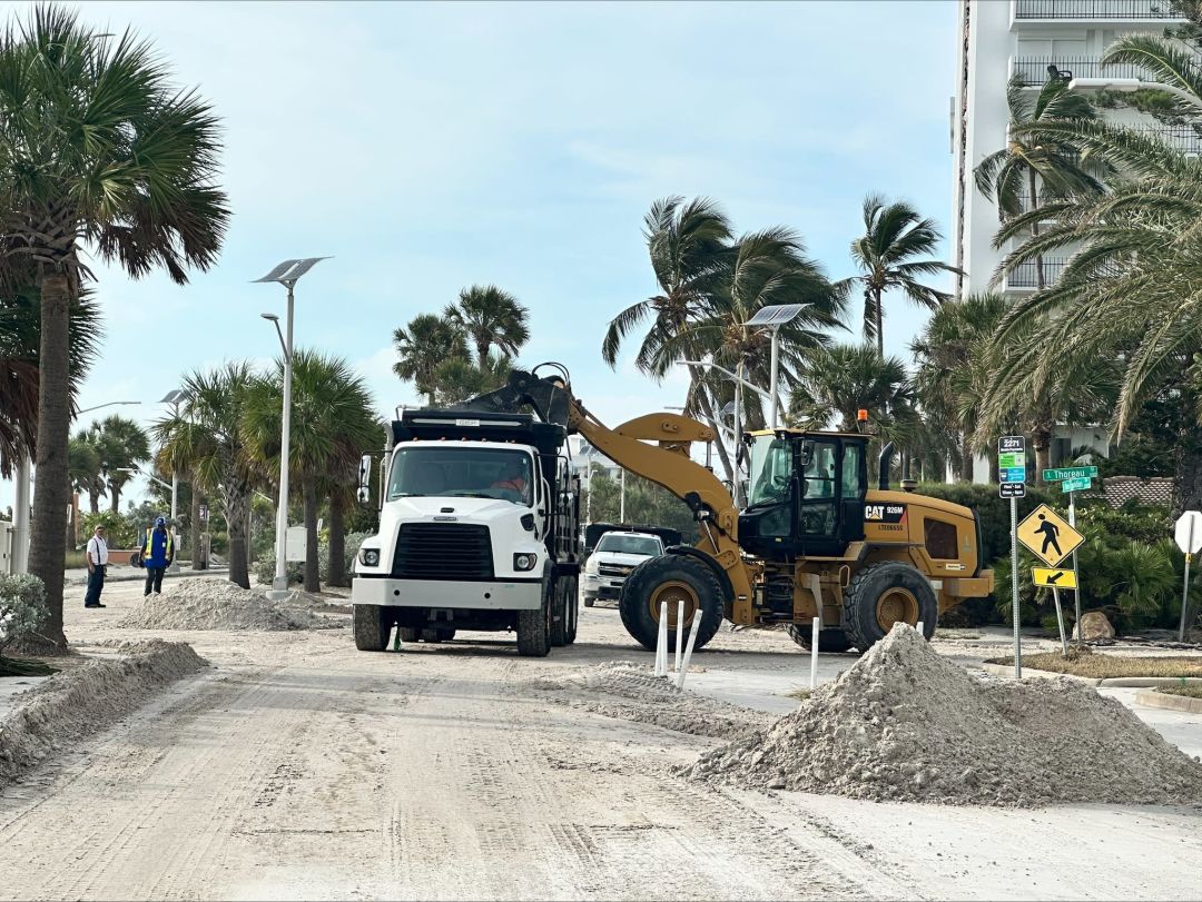 Cleanup efforts on Lido Beacah.