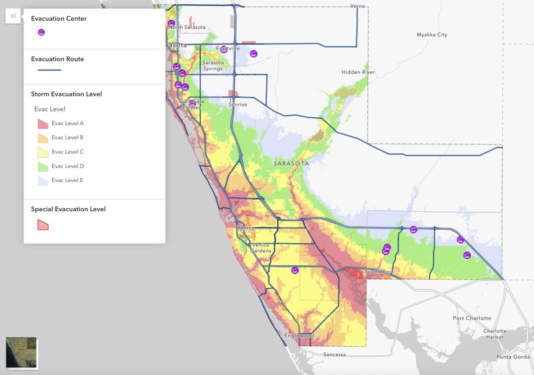 With Sarasota County’s tool, you can type in your address to find information about your evacuation level, shelters and more.