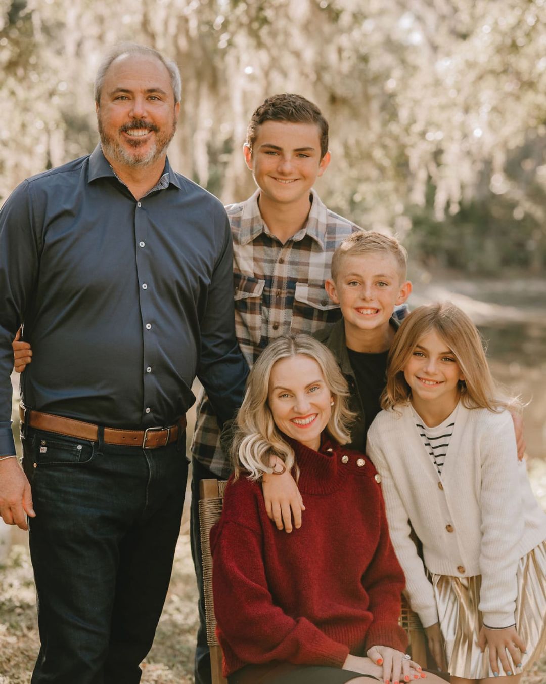 Joe Gruters with his wife, Sydney Gruters, and their three children.
