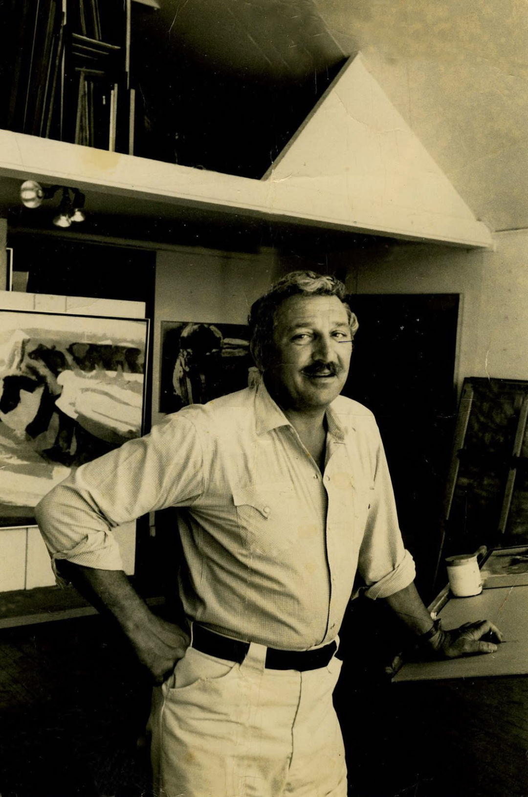 Syd in his Phillippi studio, c. 1960s.