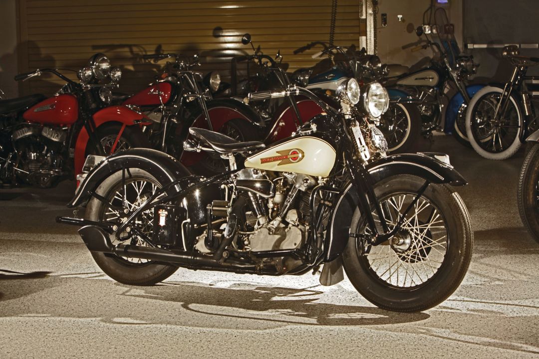 A 1939 Harley-Davidson EL Knucklehead motorcycle