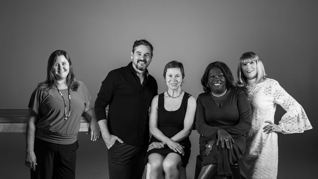 From left: Christina Lavender Holmes, Stu Henderson, Rachel Brown Hackney, April Glasco, Karen Koblenz