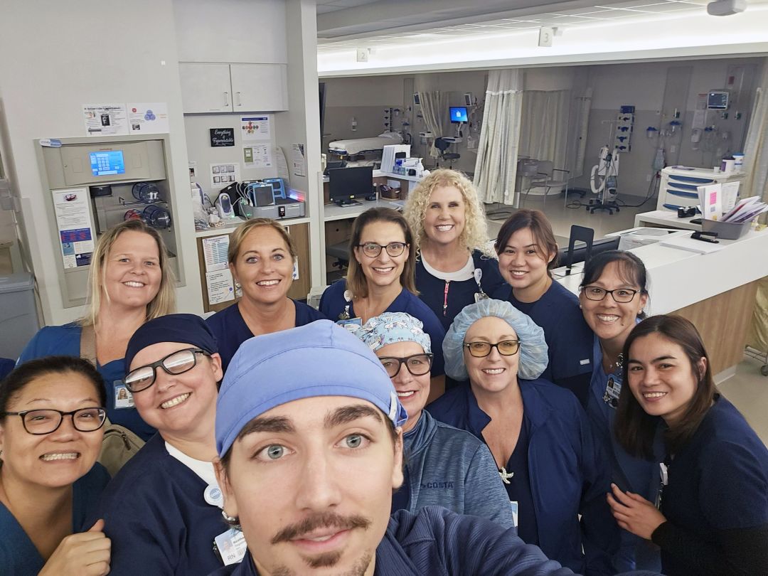 SMH's surgery team during the storm.