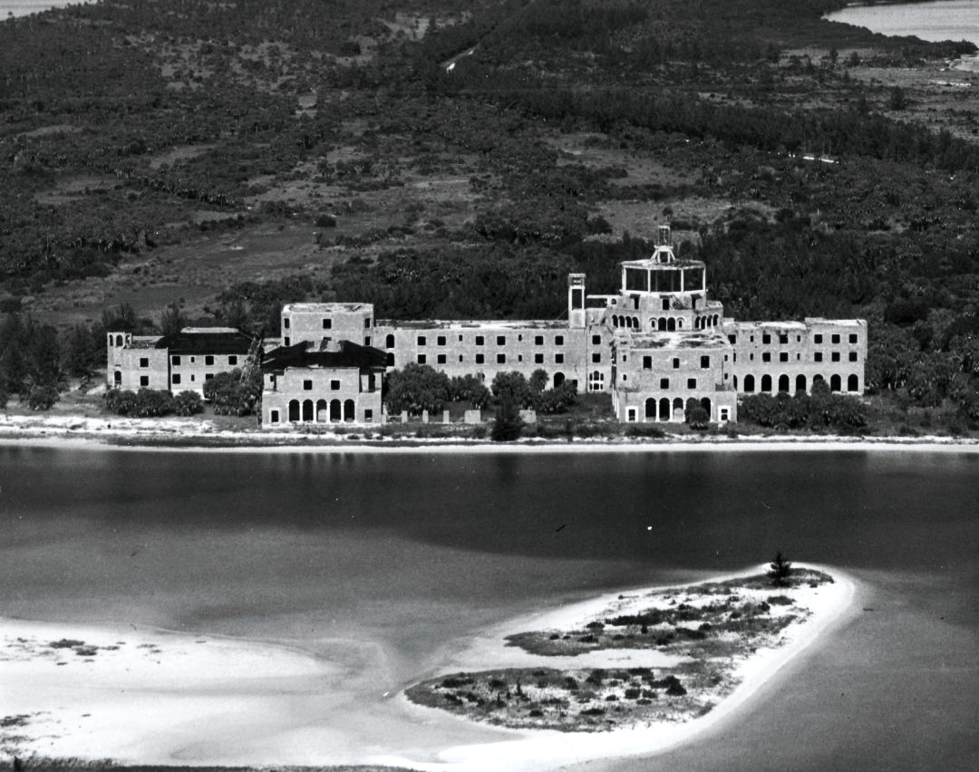 John Ringling’s unfinished Ritz-Carlton Hotel on Longboat Key was demolished in 1964.