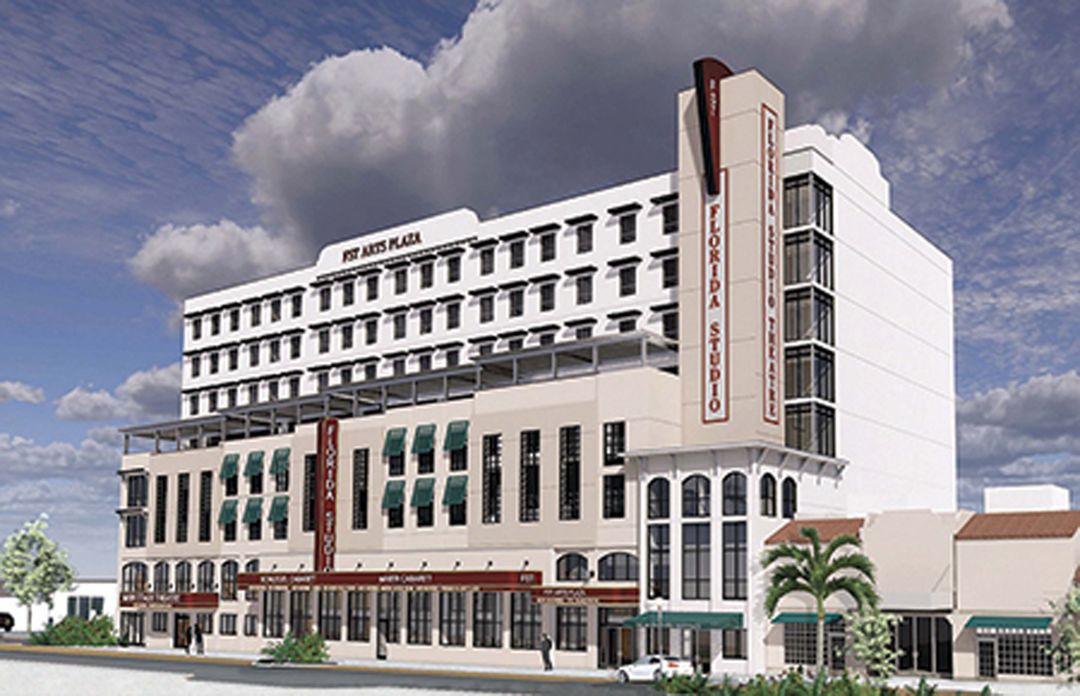 A rendering of the McGillicuddy Arts Plaza/Florida Studio Theatre expansion