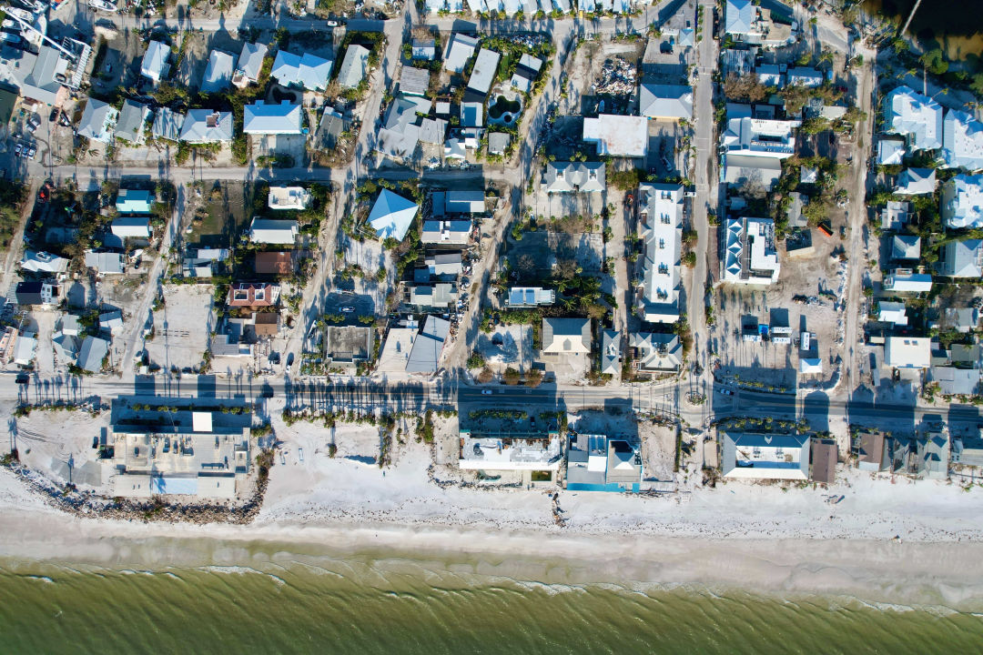 Anna Maria Island after Hurricane Milton made landfall.