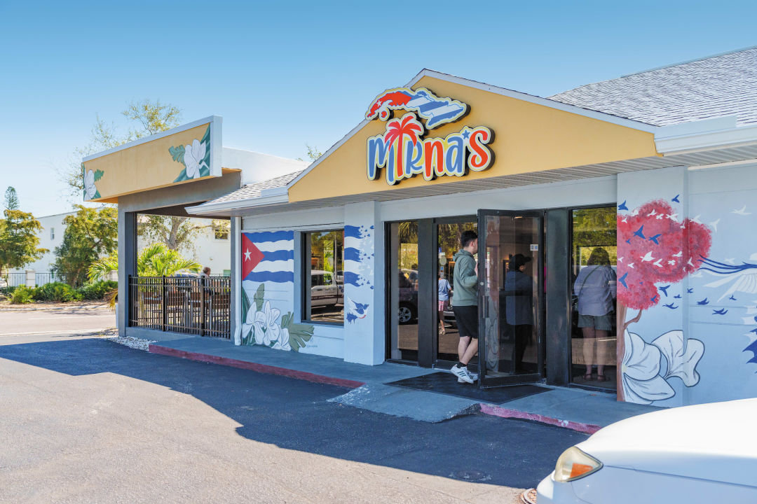 The exterior of the new Mirna’s near Ringling College of Art and Design.