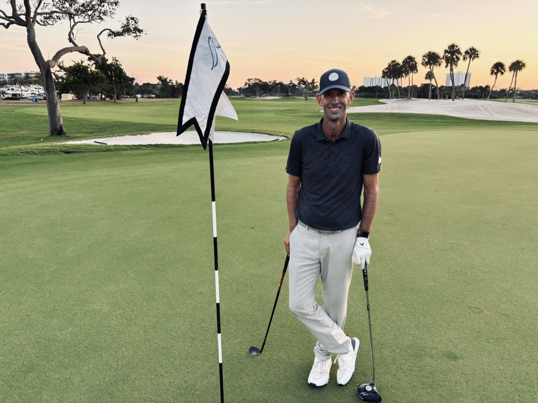Stephen Arnold, a golf instructor at the Longboat Key Club, raised more than $100,000 for First 1,000 Days Suncoast by completing 100 holes of golf in one day.