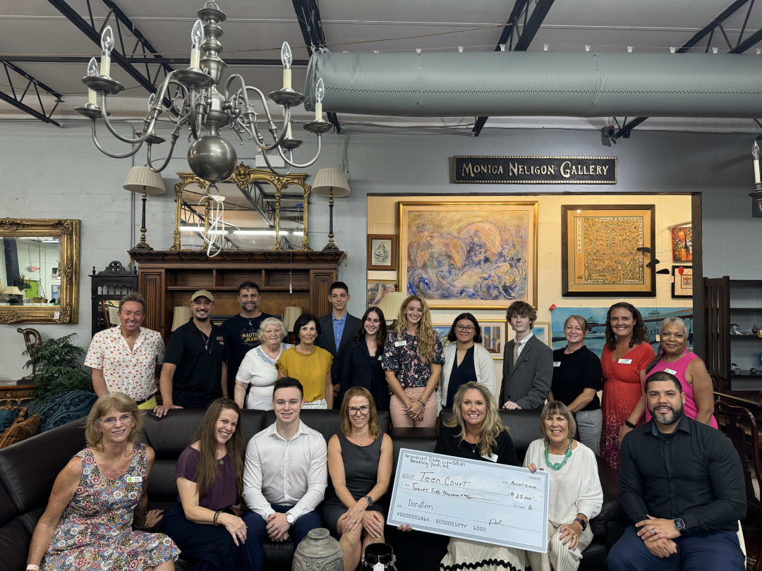 Personalized Estate Liquidation Benefiting Youth recently donated $25,000 to Teen Court of Sarasota.