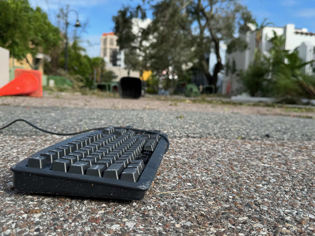 Debris in downtown Sarasota.