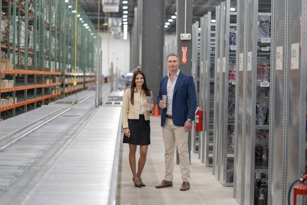 Hosana Fieber, Tervis' CEO, with Rogan Donelly, a member of Tervis' founding family. JV2 Innovative Products has purchased a majority stake in the company.