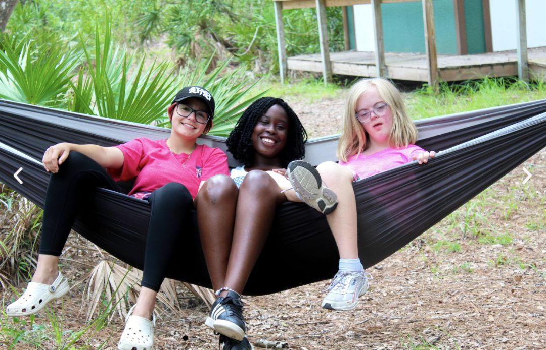 Counselors and campers at Dream Oaks summer camp