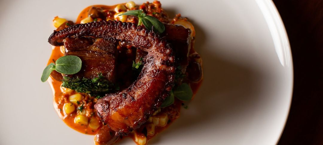 Heritage pork belly and Spanish octopus at Lilac.