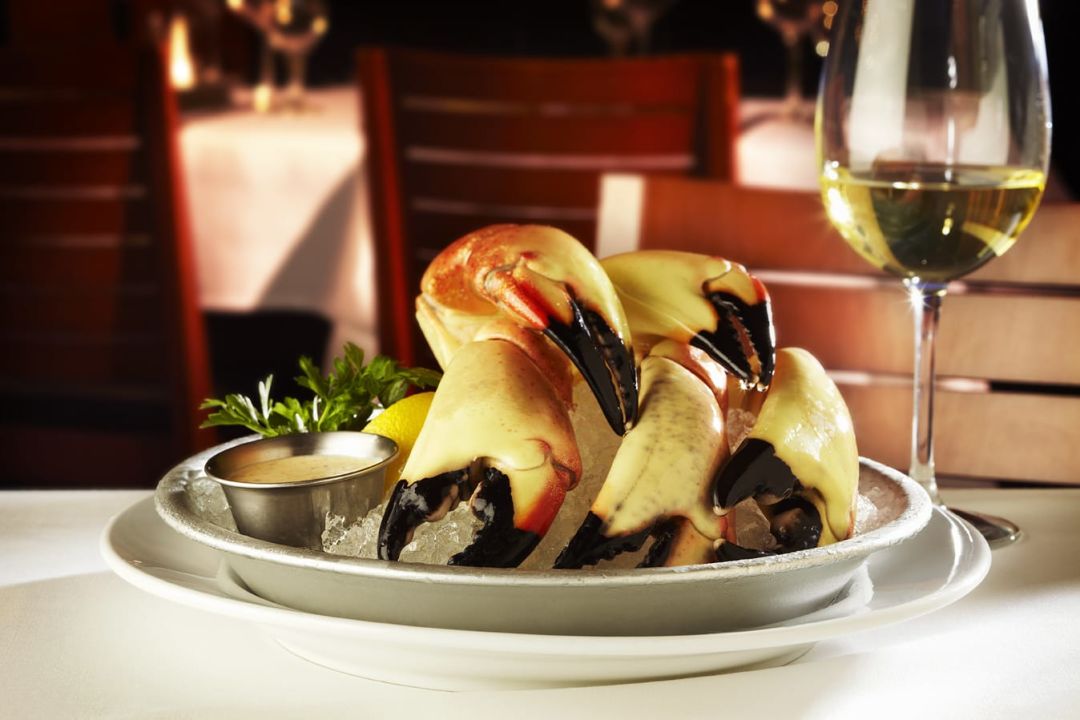 Stone crab claws at Ocean Prime.