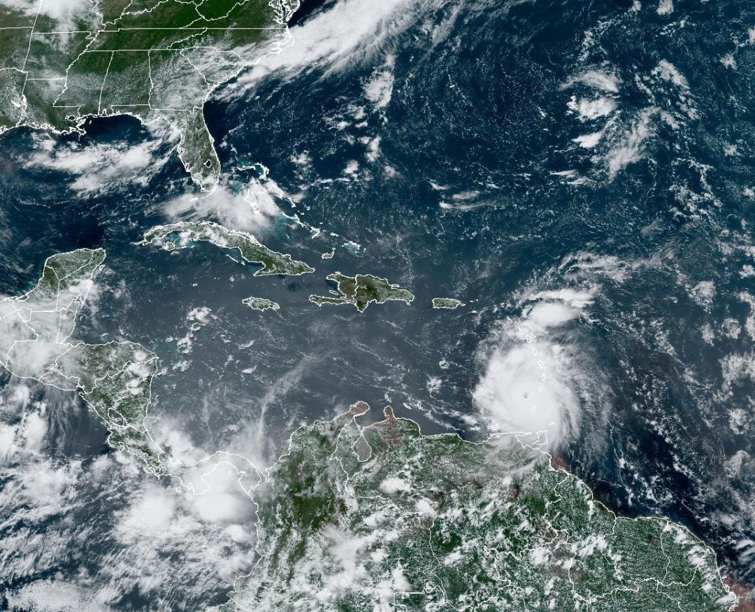 Hurricane Beryl on Monday, July 1, 2024.