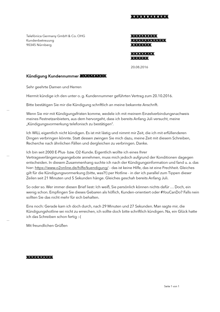 O2 Kündigungshotline O2 Kündigungshotline