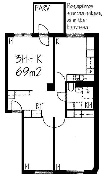 Top floor 2br home in Malminkartano 1