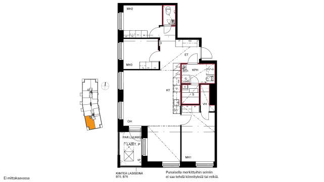 Vuokra-asunto, 4h+kt+s, 82 m², Kappelirinne 4, Niittykumpu, Espoo