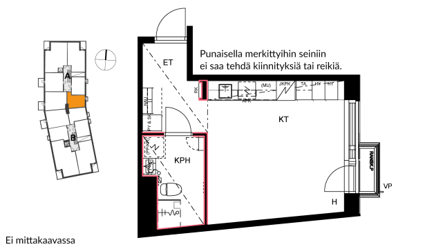 Vuokra-asunto, 1h+kt, 28,5 m², Kappelirinne 4, Niittykumpu, Espoo