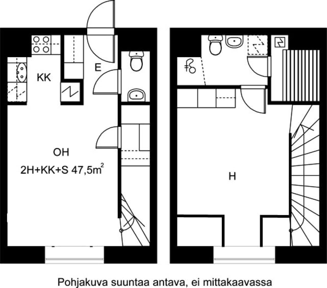 Vuokra-asunto, 2h+kk+s, 47,5 m², Aleksis Kiven katu 11 b, Vallila, Helsinki