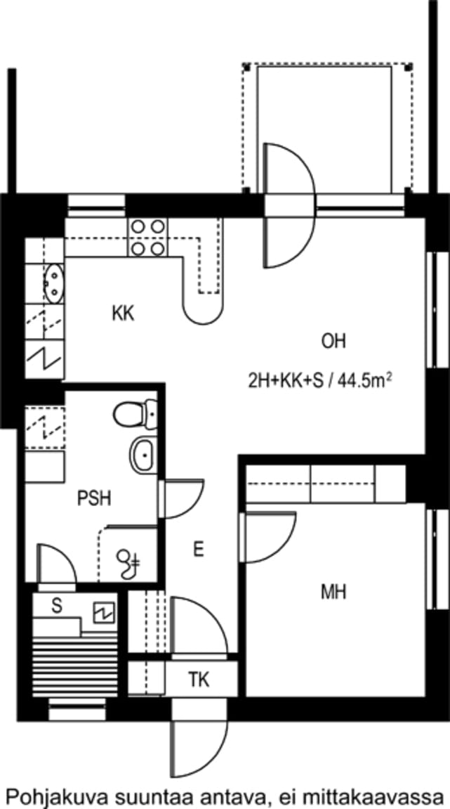 Vuokra-asunto, 2h+kk+s, 44,5 m², Villilänniemi 10, Villilä, Tampere