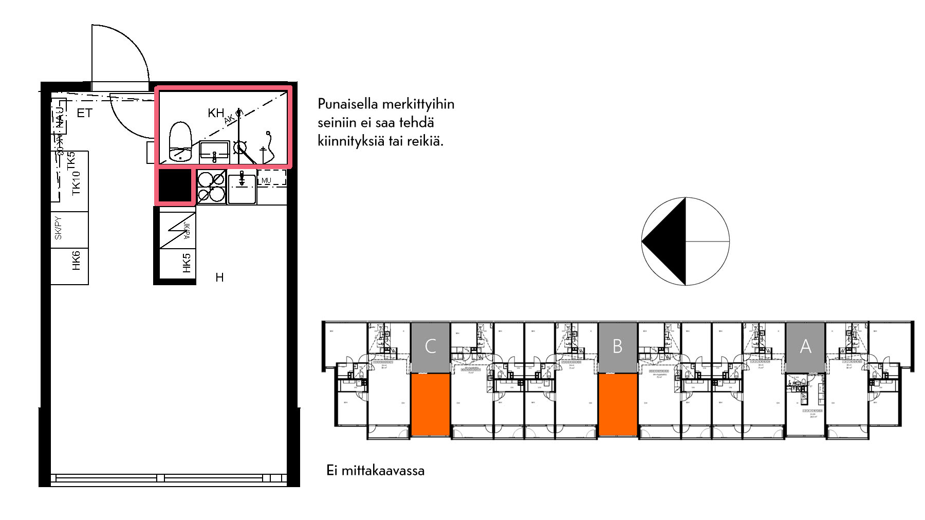 Rental apartment, studio, 24 m², Keinulaudantie 7, Kontula, Helsinki