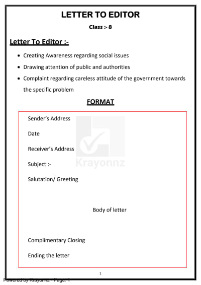 Letter To An Editor Format 28+ Letter To The Editor Examples To