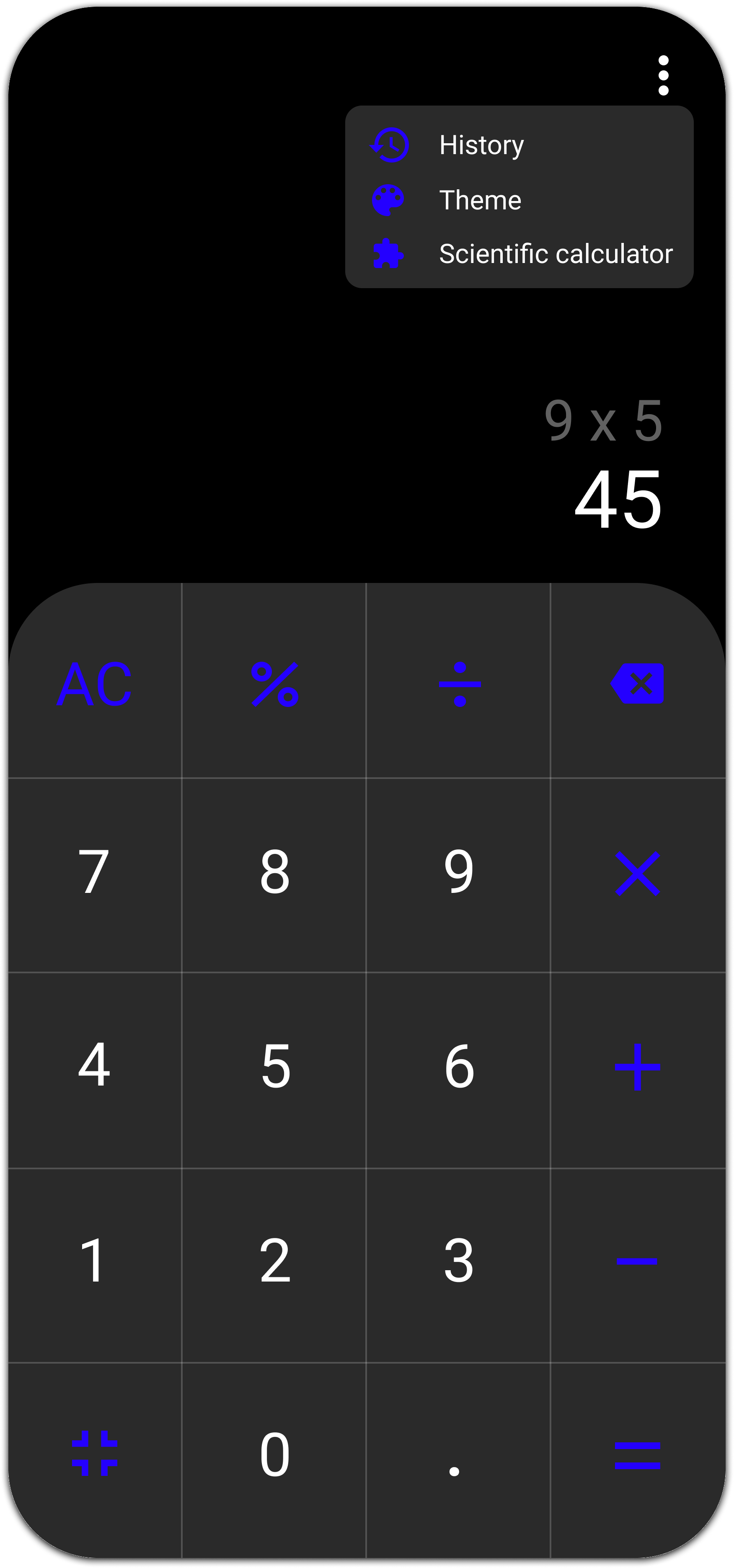 Calculator Dark mode