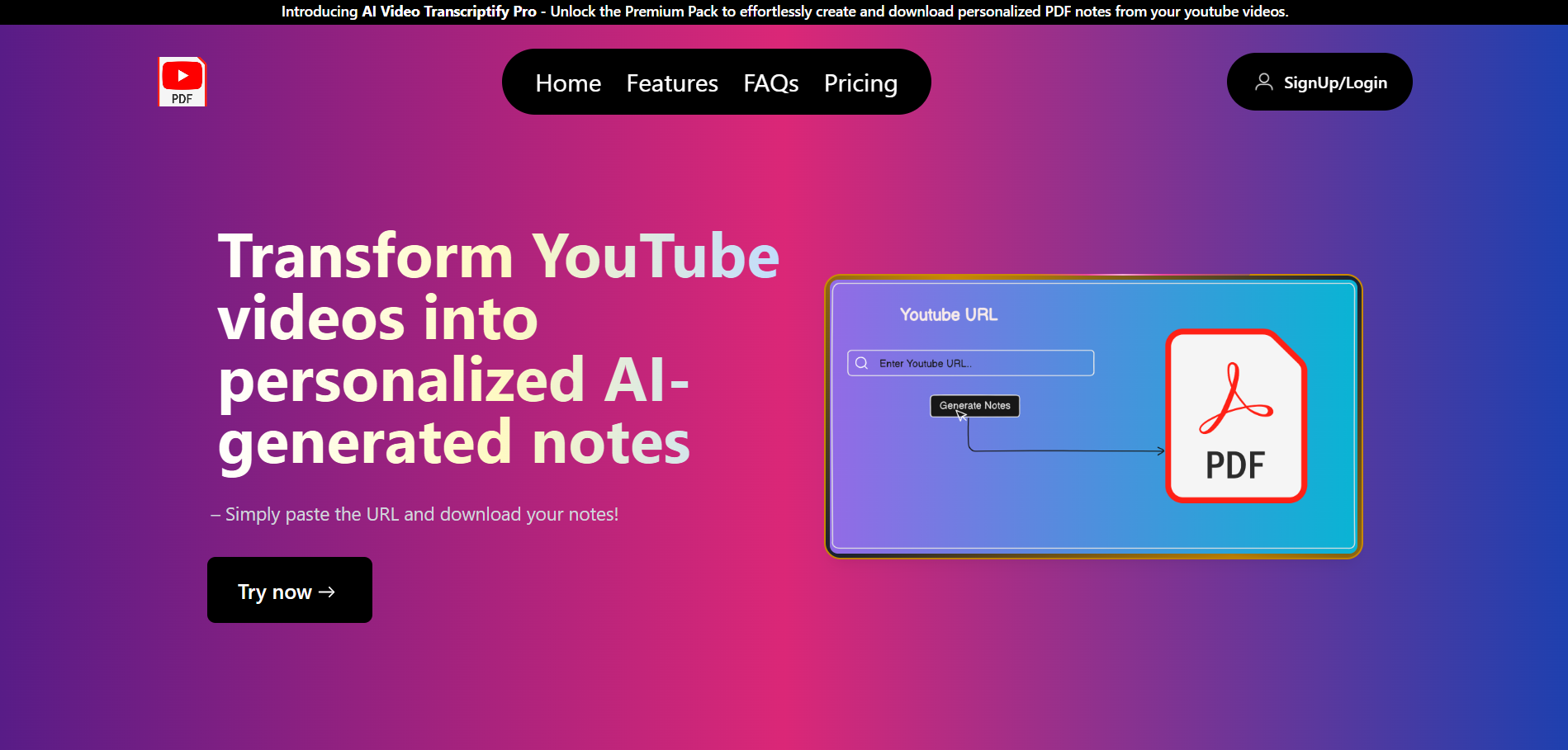 Video Transcriptify