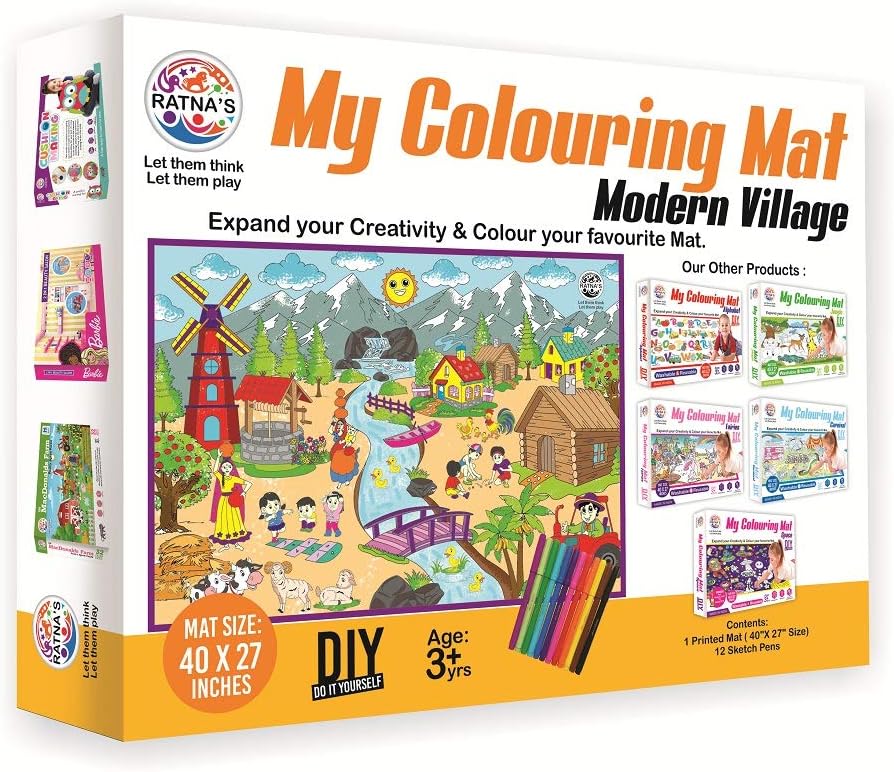 My Coloring Mat Modern Village