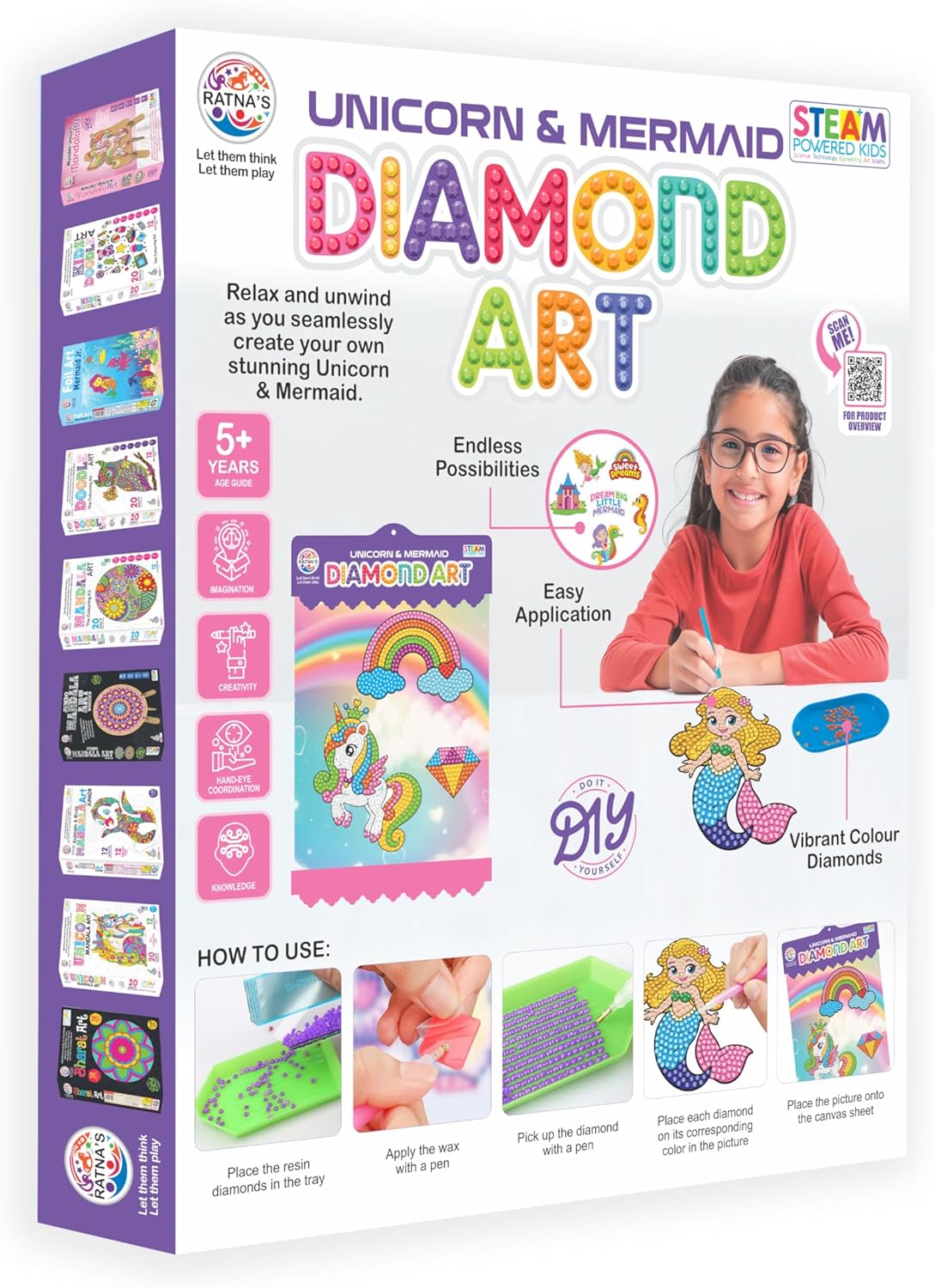 Unicorn & Mermaid Diamond Art Kit