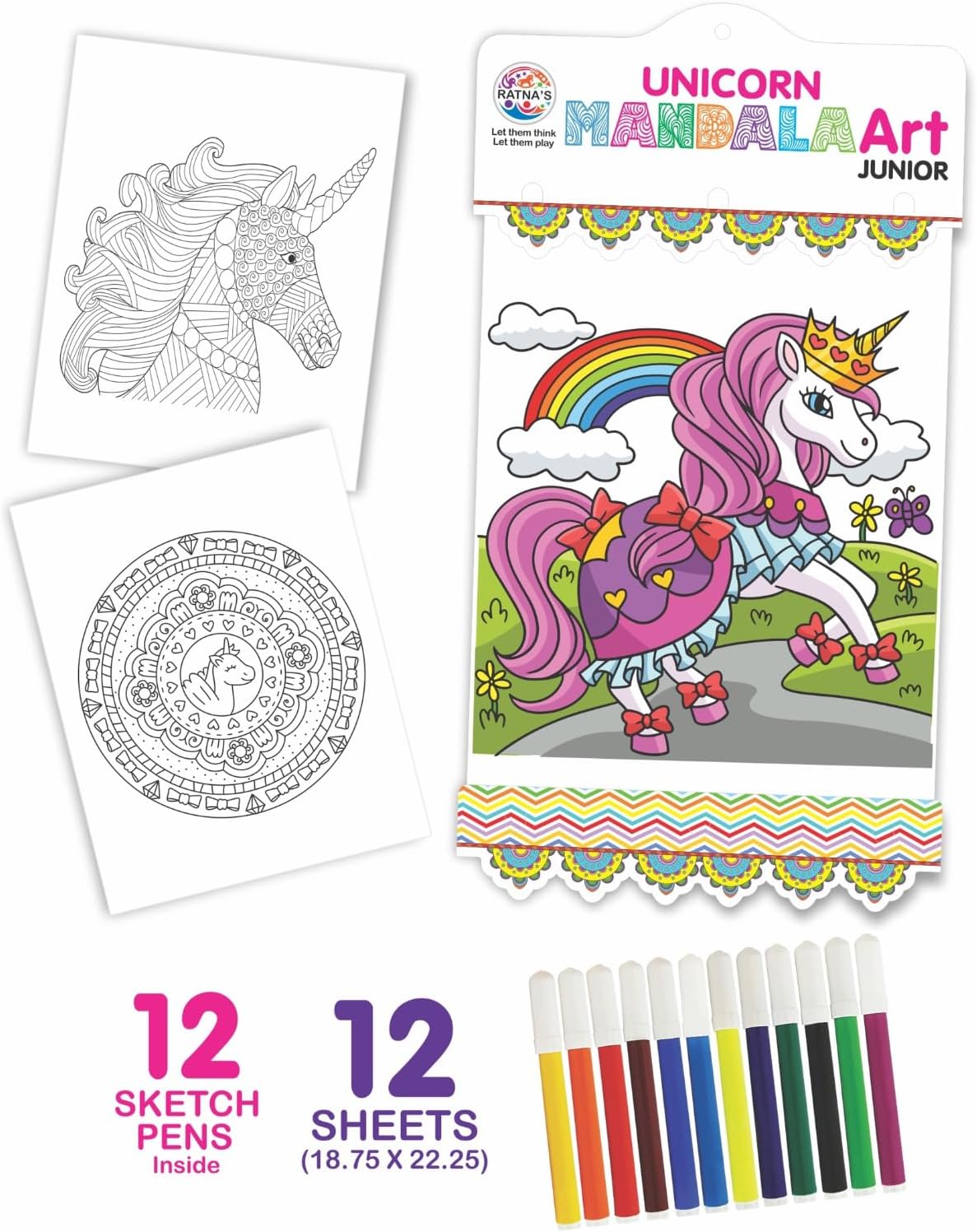 Mandala Art Unicorn Junior Colouring Kit