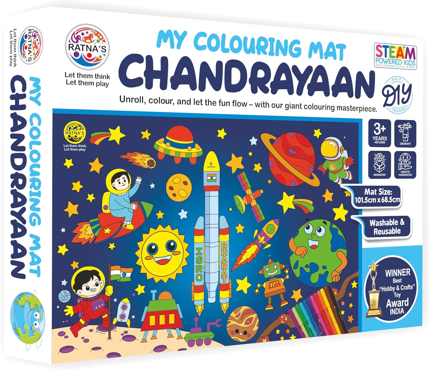 My Colouring Mat Chandrayaan Theme