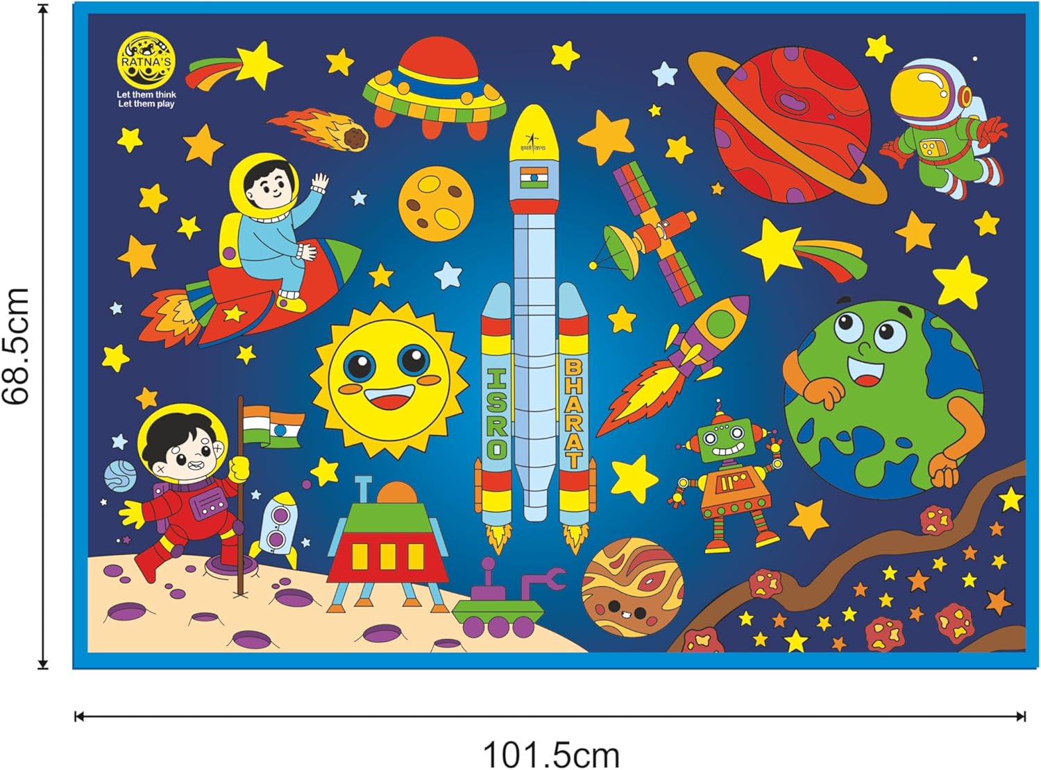 My Colouring Mat Chandrayaan Theme