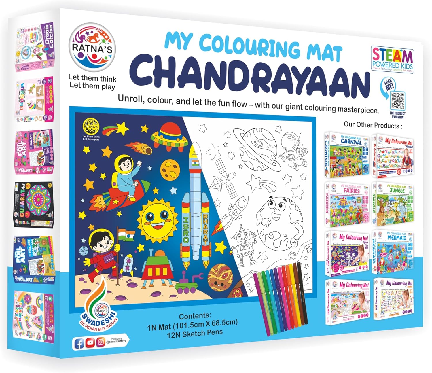 My Colouring Mat Chandrayaan Theme