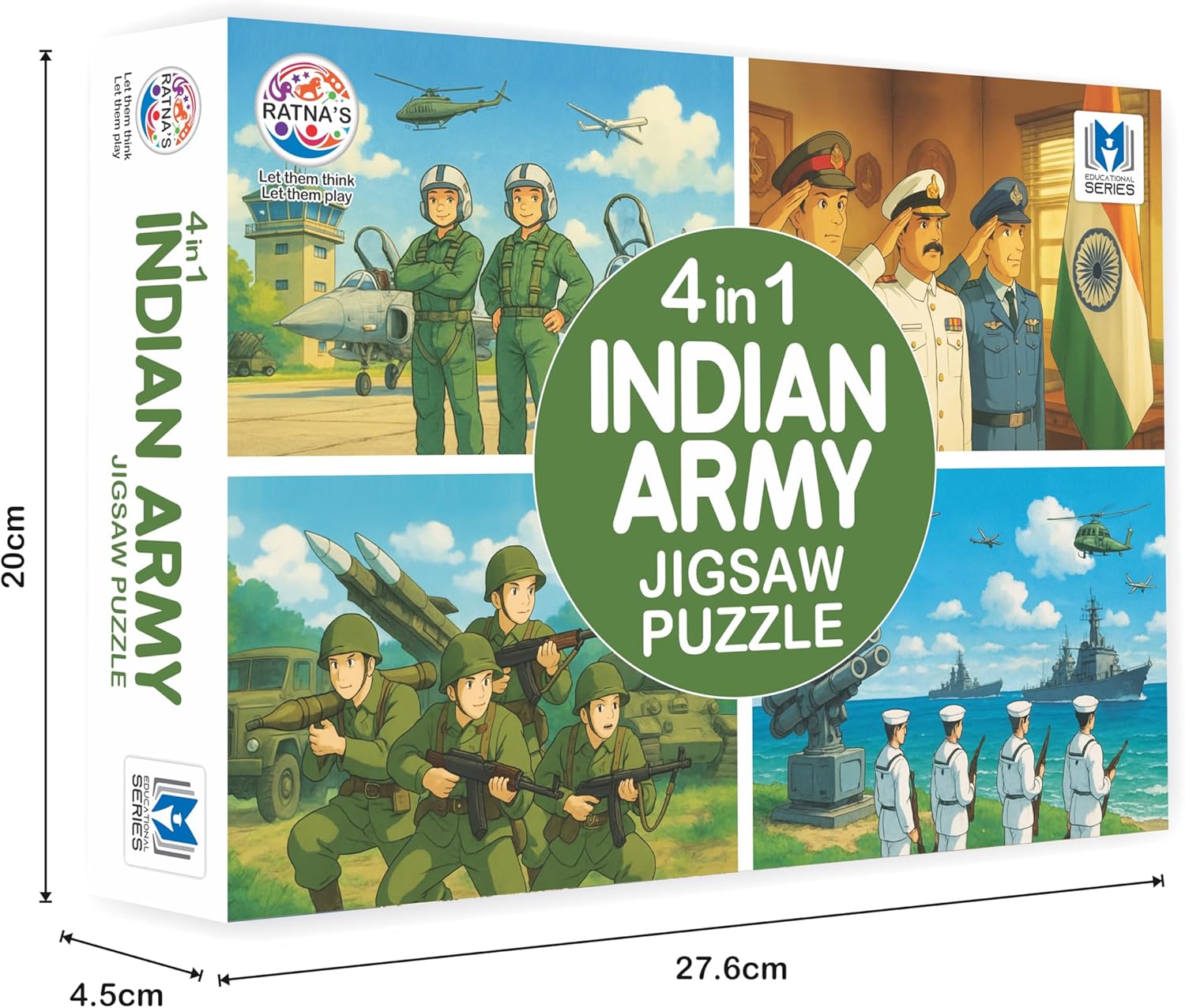 4 in 1 Indian Army Jigsaw Puzzle