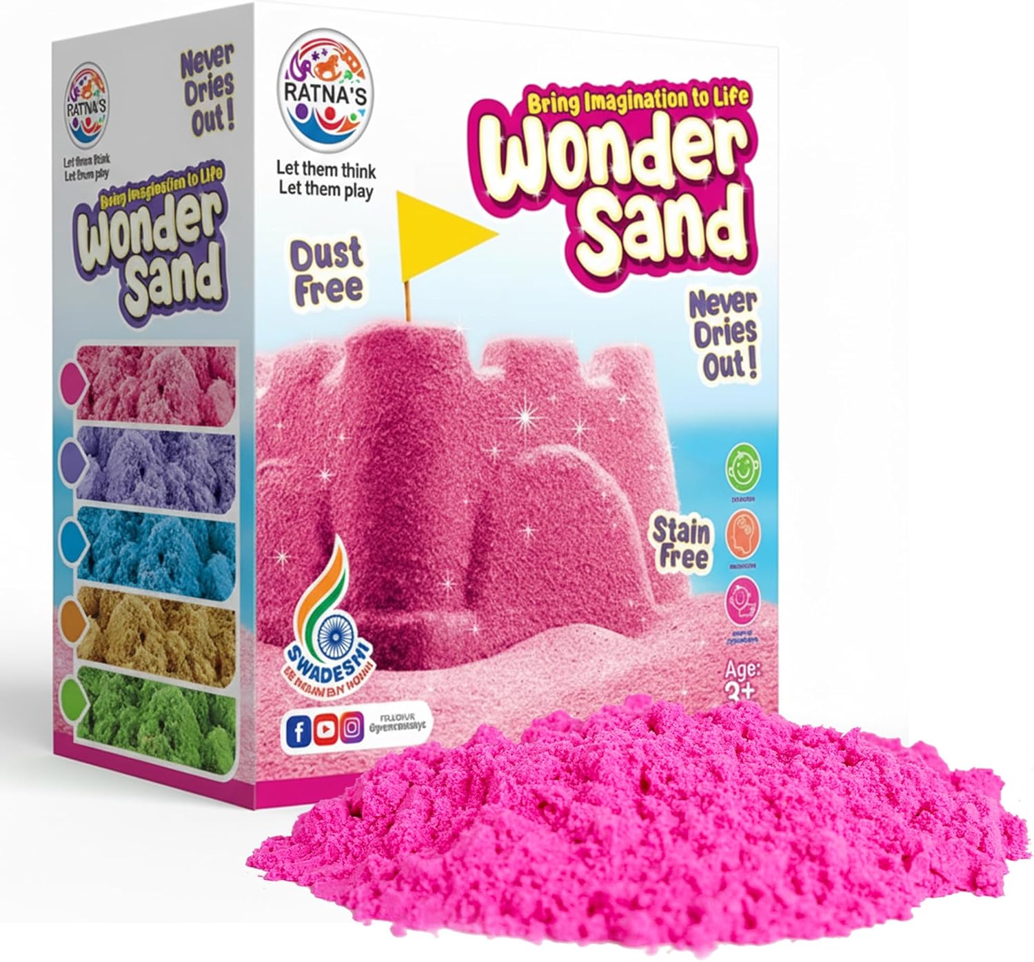 Wonder Sand 500g (Pink Colour)