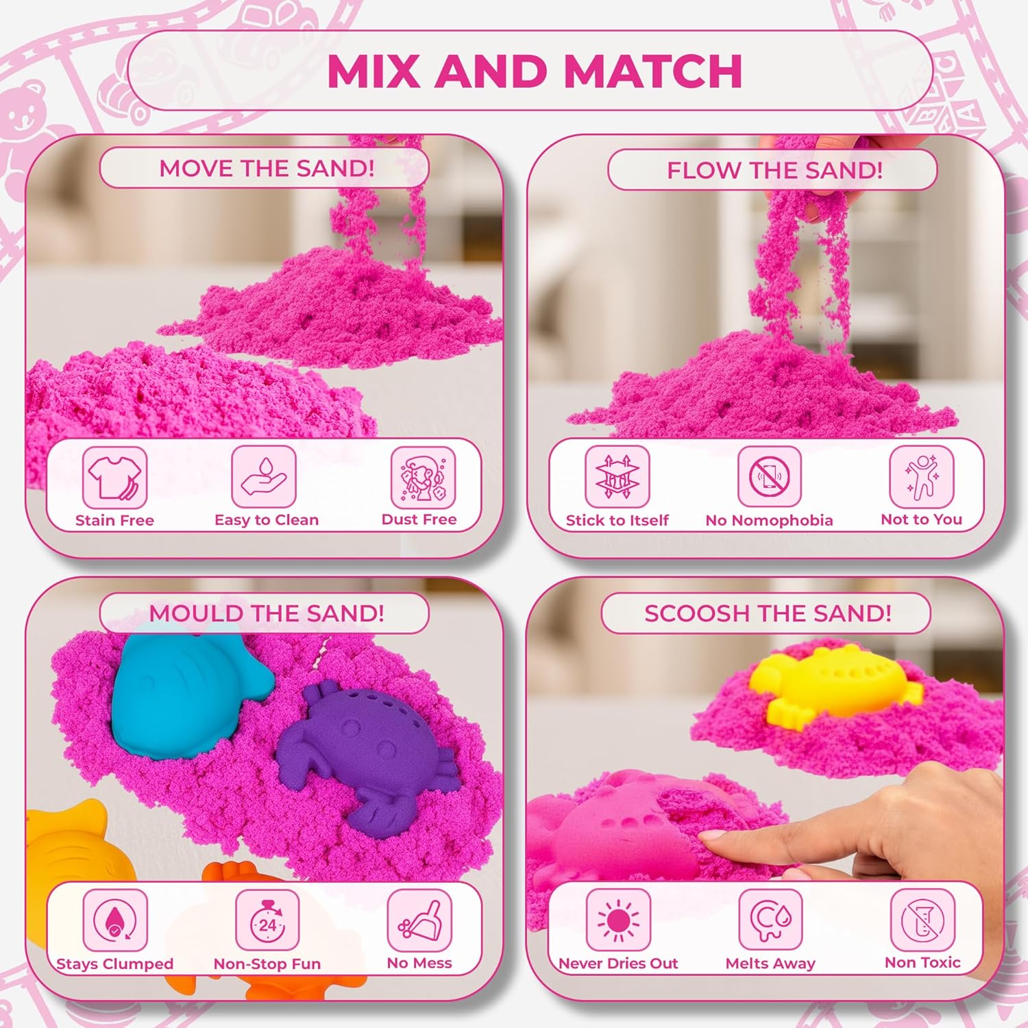 Wonder Sand 500g (Pink Colour)
