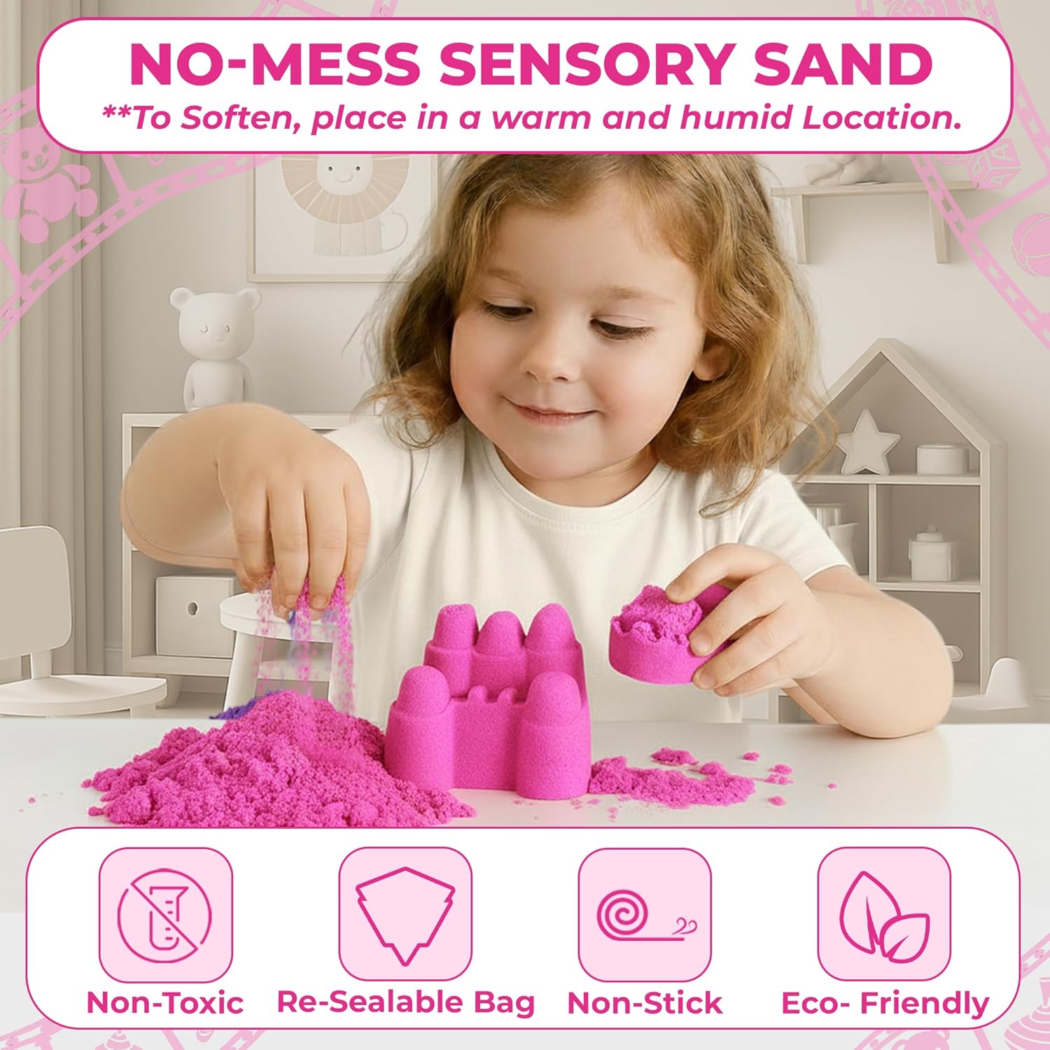 Wonder Sand 500g (Pink Colour)