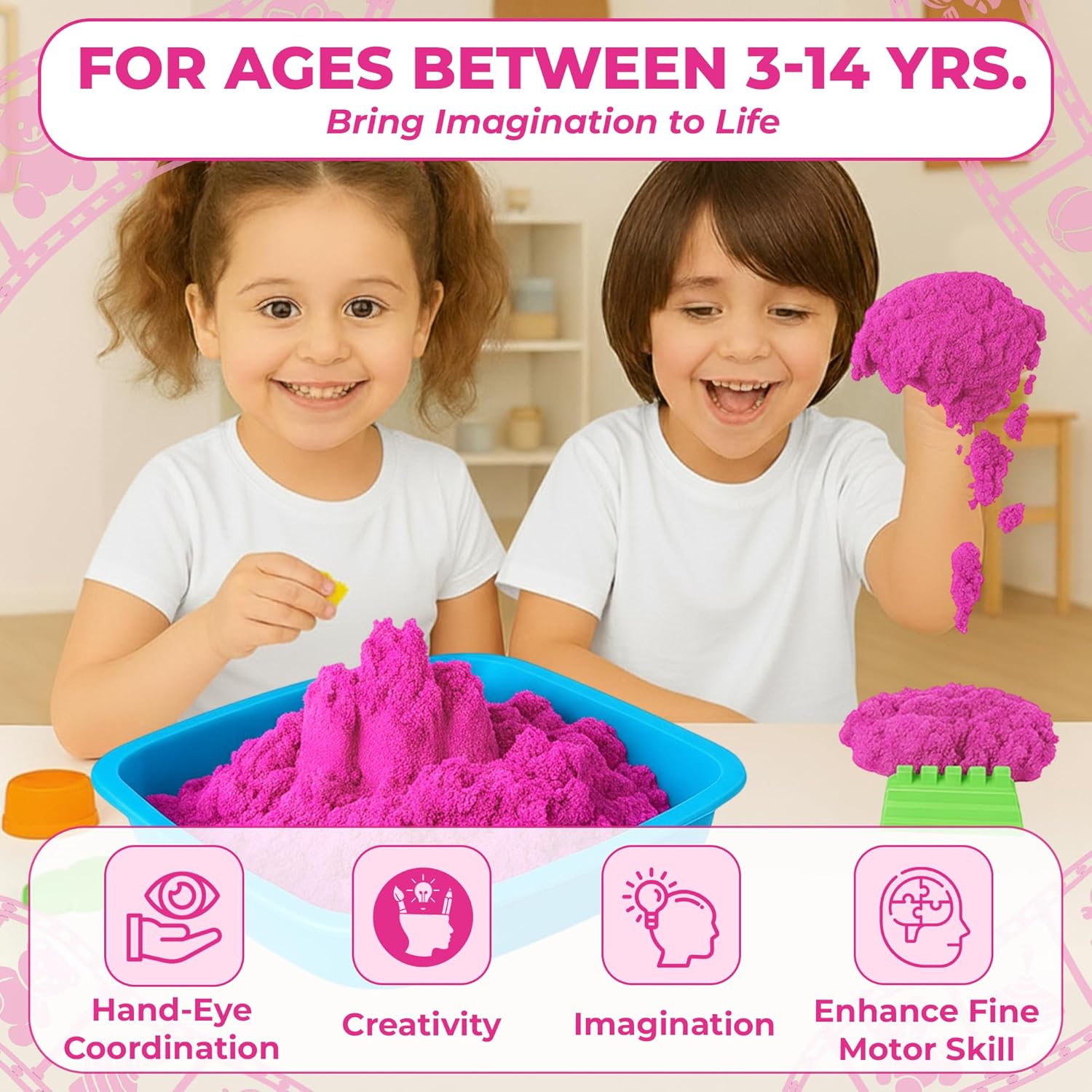 Wonder Sand 500g (Pink Colour)