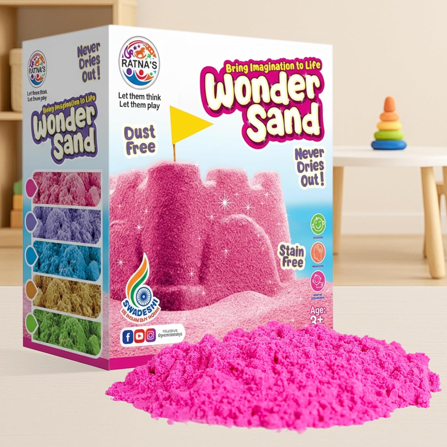 Wonder Sand 500g (Pink Colour)