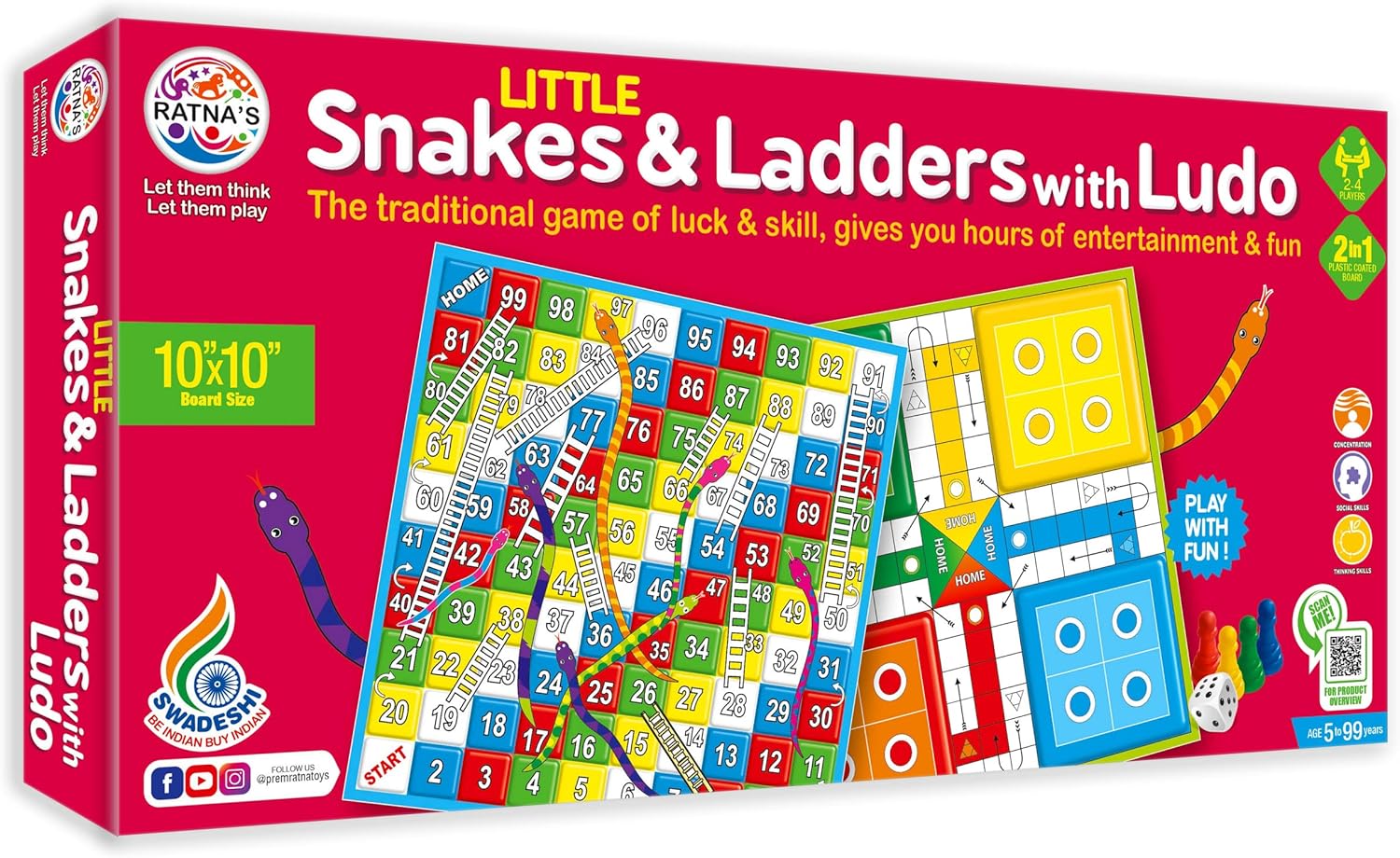 Little Snakes and Ladders with Ludo