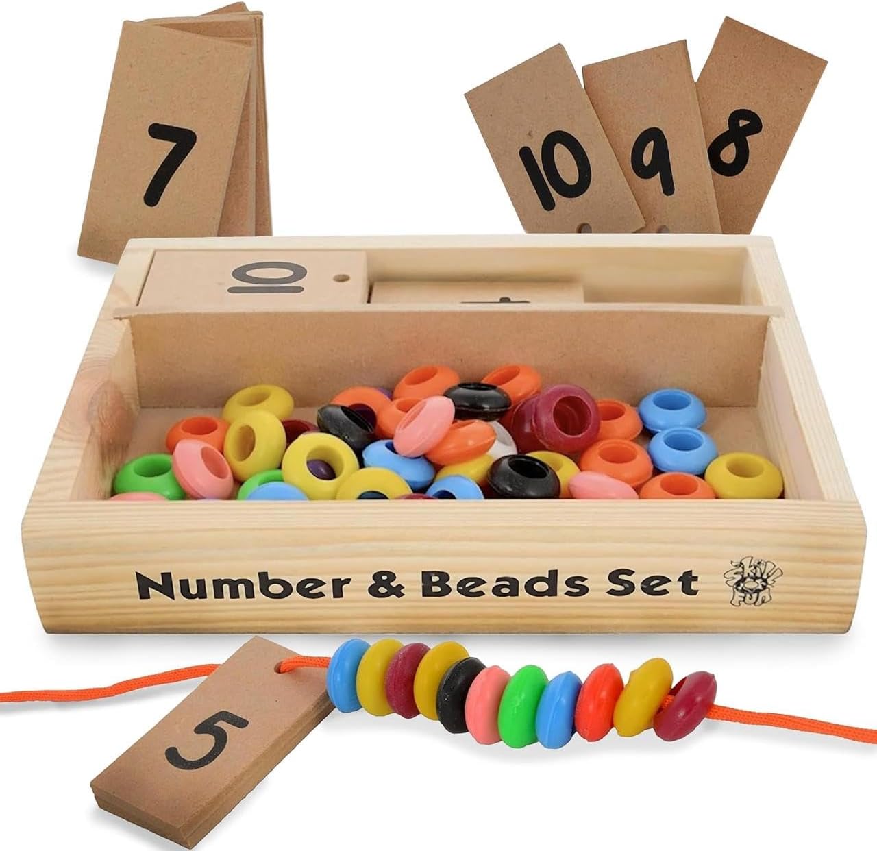 Wooden Number & Bead Set