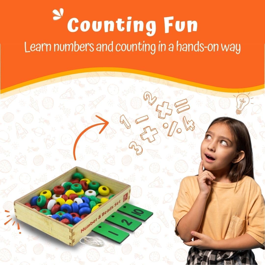 Wooden Number & Bead Set