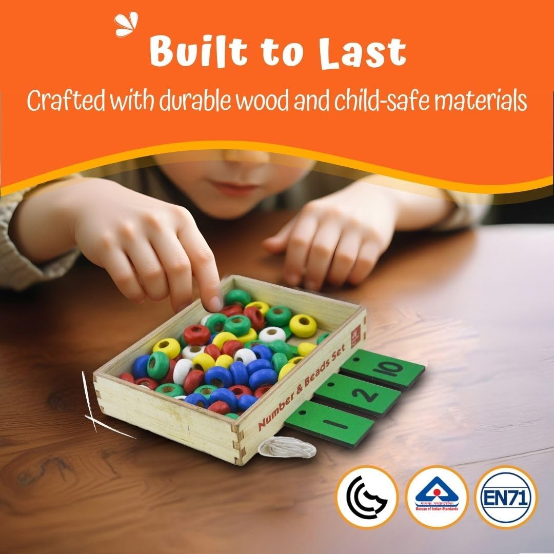 Wooden Number & Bead Set